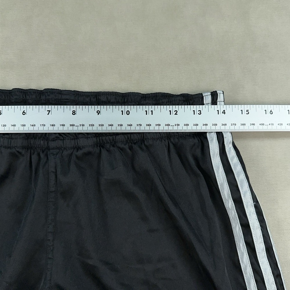 Adidas Vintage Rare Soccer Shorts Silky Dazzle Black White Climalite Men's Small - Picture 5 of 10